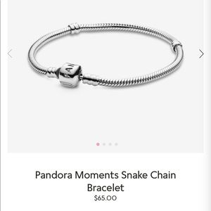 7.1 inch silver pandora bracelet